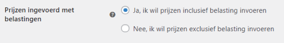 prijzen instellen met belasting