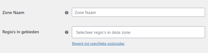 verzendzone toevoegen