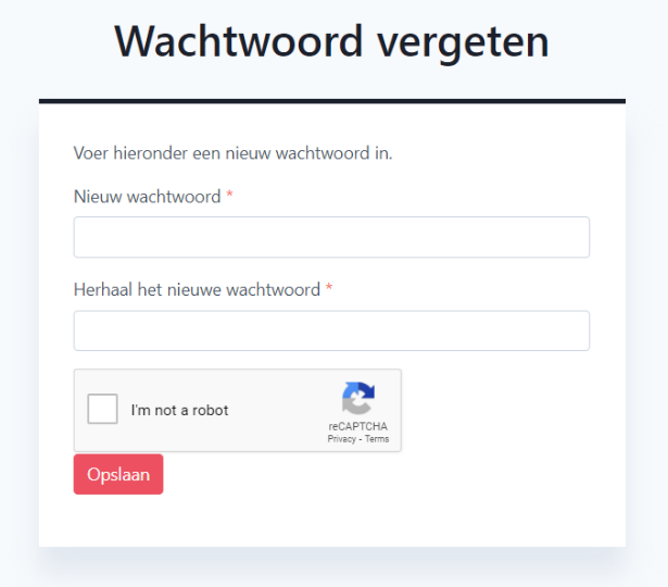 wachtwoord invullen